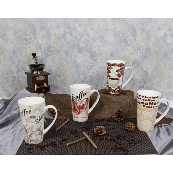 510cc coffee mug milk mug AB grade Ceramic/Porcelain for commercial using customized design