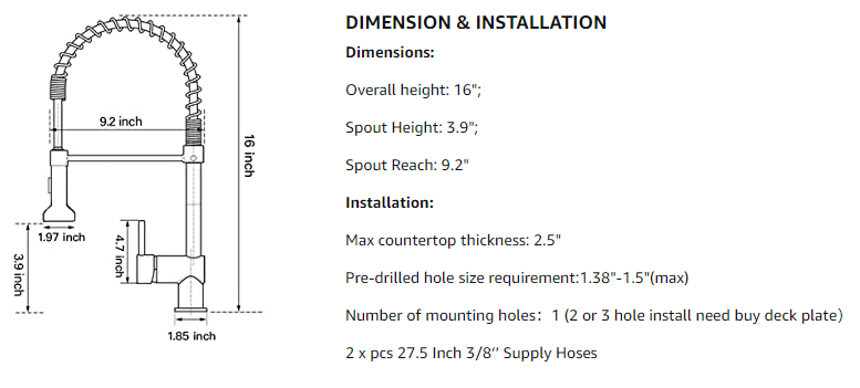 Ручка низкого Faucet раковины руководства современного коммерчески латунная одиночная вытягивает вниз весну спрейера