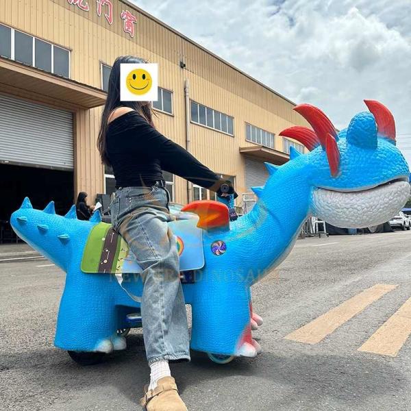 Carga de 100 kg 350W Animatrónico Caminando Dinosaurio Ride Scooter eléctrico para niños