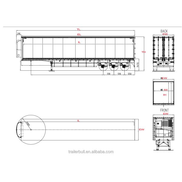 Углеродистая сталь/алюминиевое шасси алюминиевое конструктивное ПУР пенообразование коробка корпуса полуприцеп