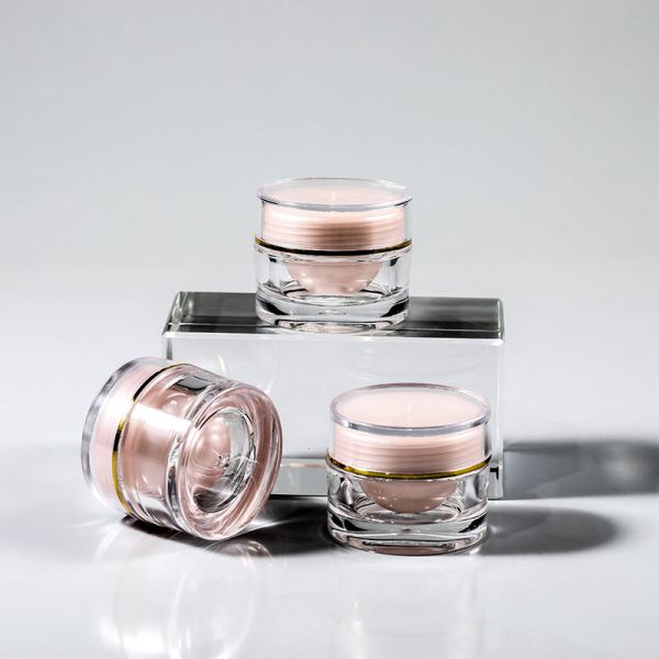 Pot de empaquetage cosmétique 30G de masque protecteur de pot rose de crème pour la beauté