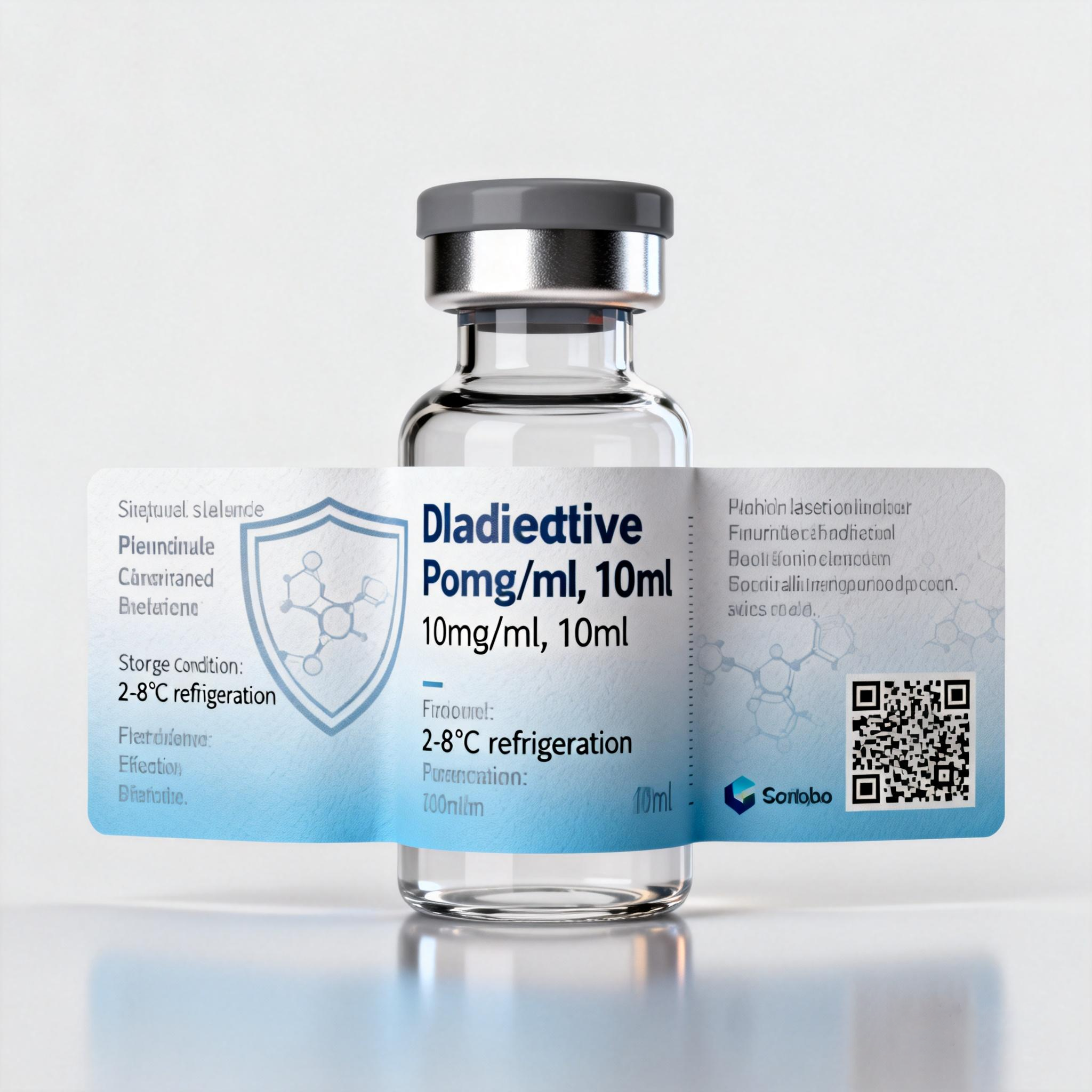Customized OEM 5ml 10ml High Quality Waterproof Small Vial Sticker Packaging Label for Laboratory Use