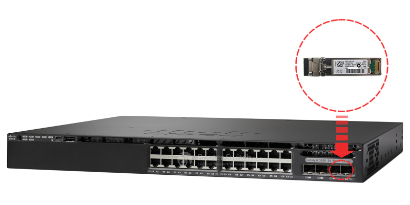 SFP-10G-LR installed in a switch SFP-10G-LR SFP-10G-LR 10GBASE-LR SFP Plus Модуль Cisco SFP-10G-LR 10GBASE-LR SFP+ Модуль для SMF 10 Gbps