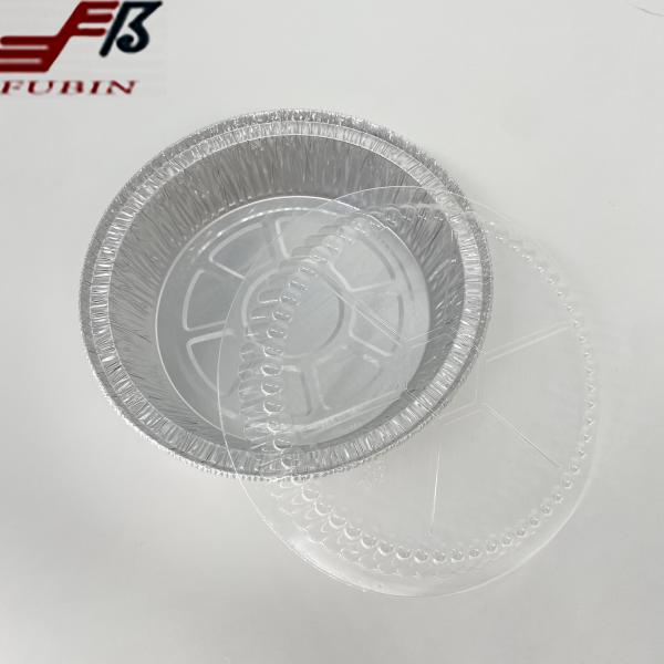 Plastic Lids Round Foil Trays 650ml Aluminum Foil Pan