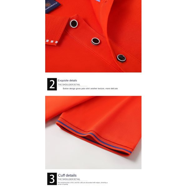 Men's Customized Short-sleeved Polo Shirt for Business Work Activity and Advertising