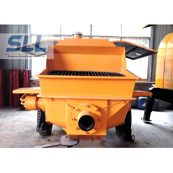 Energy Saving Stationary Concrete Pump Trailer For Construction 1 Year Warranty