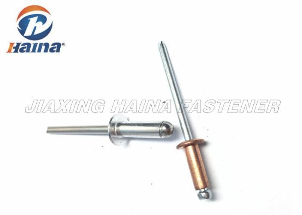 Zin Plated Aluminum / Steel Material Head Blind Rivets Nuts