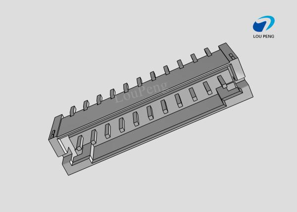 PCB Mount Header, Right Angle, Wire-to-Board, 11 Position, 2.0mm Pitch, Tin, Natural Housing Color, Shrouded / Solid,SMT