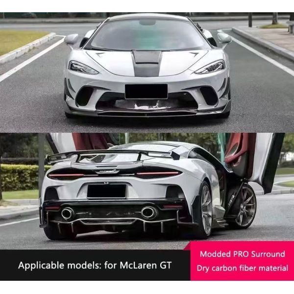 PRO Dry Carbon McLaren GT Body Kit Front Lip Rear Spoiler Hood Side Skirt