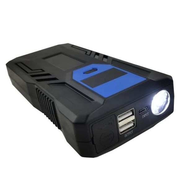 28000mAh 12V 2500A Peak Car Emergency Tool Jump Starter Portable Power Bank with Flashlight and AC400V Rated Output