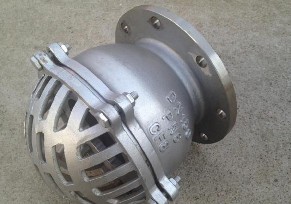 WCB A216 Cast / Stainless Steel Foot Valves For Water , Flanged Foot Valve