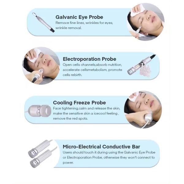7 in 1 Galvanic Microcurrent Facial Machine Diamond Microdermabrasion Electroporation Mesotherapy Emssings Face Lift Machine