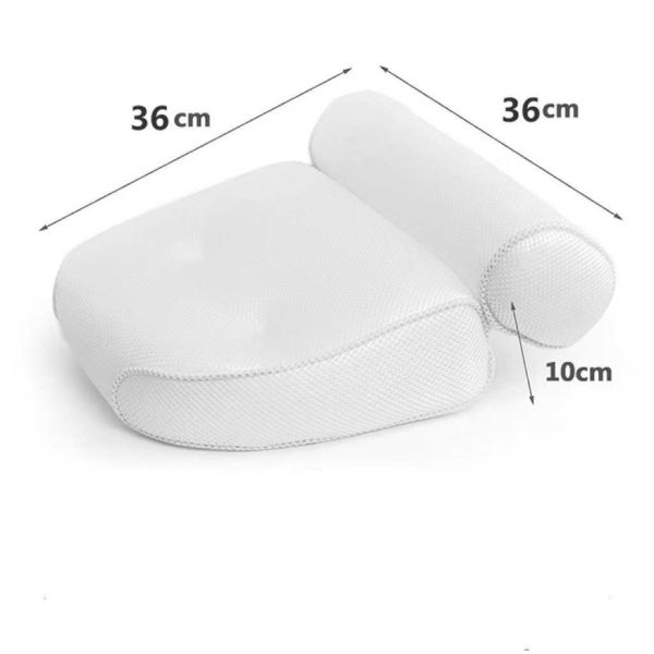 Health Care Function OEM 4D Bathtub Headrest Pillow Knitted Bath Pillow With Suction