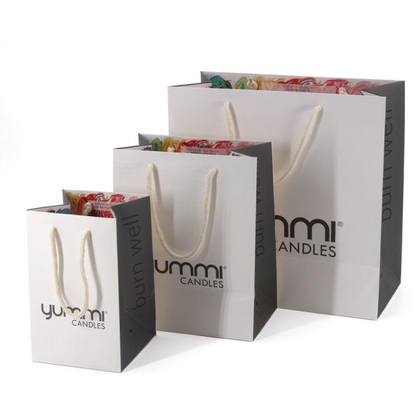 Gravure Printing Custom Logo Necklace Paper Gift Bag for Customized Jewelry Packaging