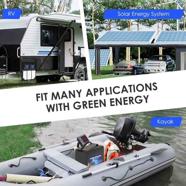 12V 400Ah LiFePO4 Lithium Battery - 3000+ Cycles Deep Cycle Battery with IP67 Waterproof for RVs and Marine
