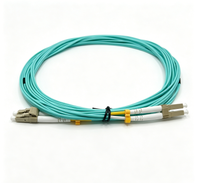 High-Performance 5M LC/UPC-LC/UPC OM4 Duplex Fiber Optic Patch Cord With 0.3dB Max Insertion Loss