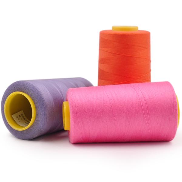 40/2 5000Y 6000 8000 Yards 100% poliéster máquina de costura de fio para fábrica de vestuário