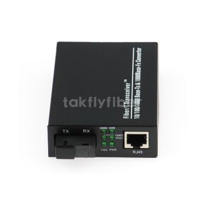 1550nm DC5V 120km Fiber Optic Media Converter Single SC Slot 1000M