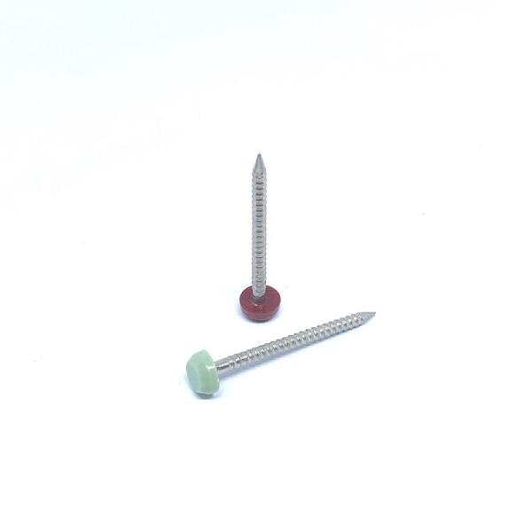 25mm A4 Stainless Steel Plastic Head Nails For Construction And Cladding