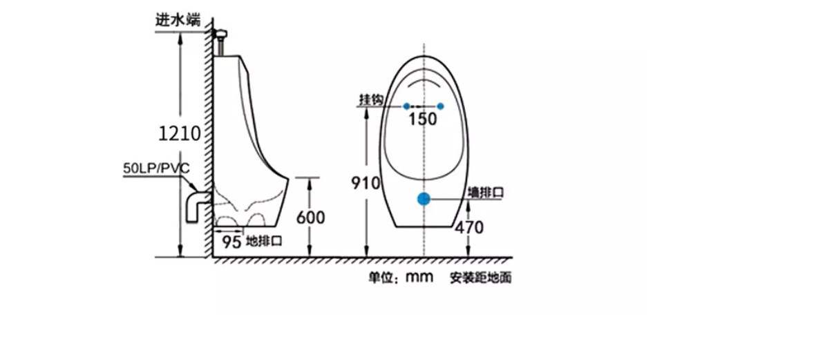 Современная мужская мочевая чаша Мужской мочевой туалет