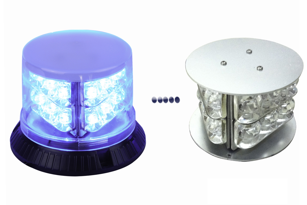 Сильный голубой свет маяка полиции, маяки СИД раковины ПК предупреждающие для кораблей