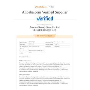 Foshan Sewaly Steel Co.,Ltd Certificaciones