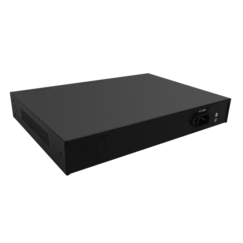24 Port Gigabit PoE Switch 28-Port Ethernet Switch with 24 PoE+ Ports 2 Gigabit RJ45 Uplink 2 Gigabit SFP Slots IEEE 802.3af/at 200W or 300W Rackmount TBC-PS5124N-4PF