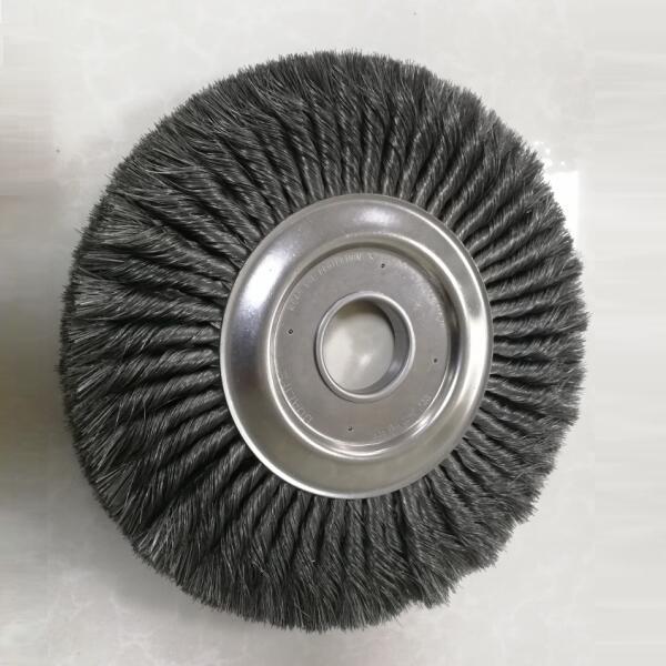 Wire Descaling Brush / Knotted Wire Wheel Brush Four Knot Sections Combined