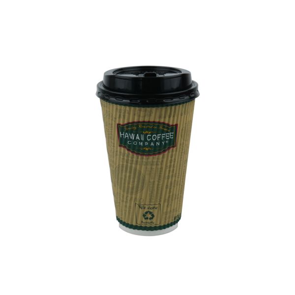 Flexo Printing 16oz Coffee Paper Cups 500ml With QC Random Inspection