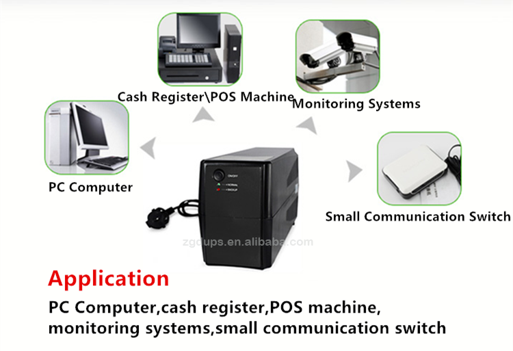Чистая линия взаимодействующее электропитание волны синуса UPS ПК UPS Dc220V 500VA