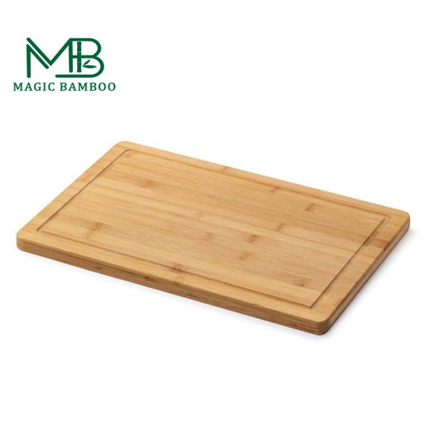 Tabla de cortar de bambú sostenible con ranura de jugo La adición perfecta a su cocina