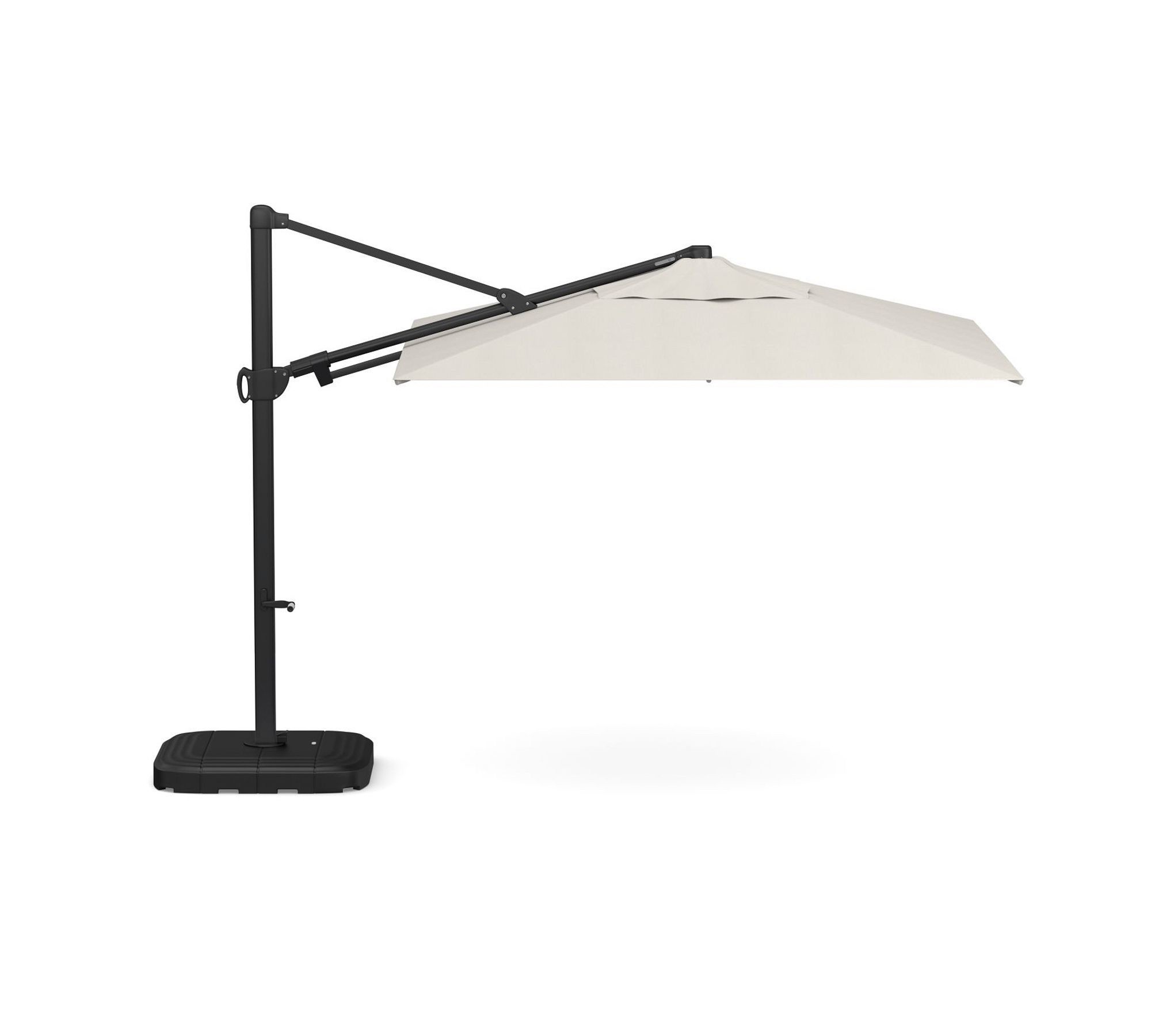 Waterproof Outdoor Umbrella AJUNION Large Size Aluminum Cantilever Umbrella with Base