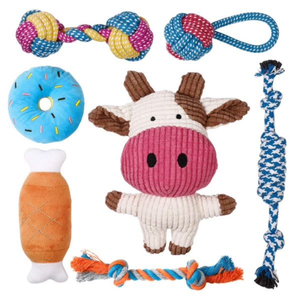 Естественные заполненные игрушки плюша собаки белки для щенят