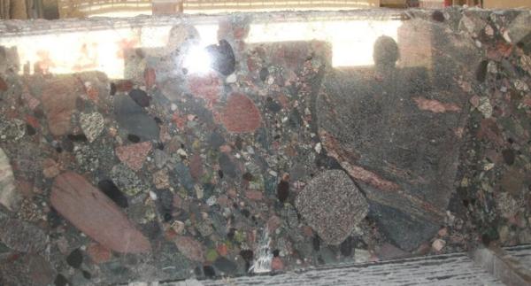Exotic Polished Natural Slate Wall Tile , Multi Color Granite Wall Tiles