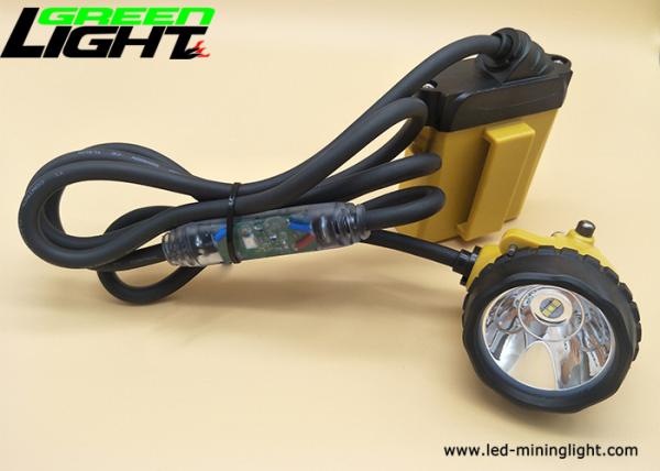 Rechargeable Mining Led Corded Cap Lamp with red warning Cable light 10.4Ah SAMSUNG Battery 25000lux high quality