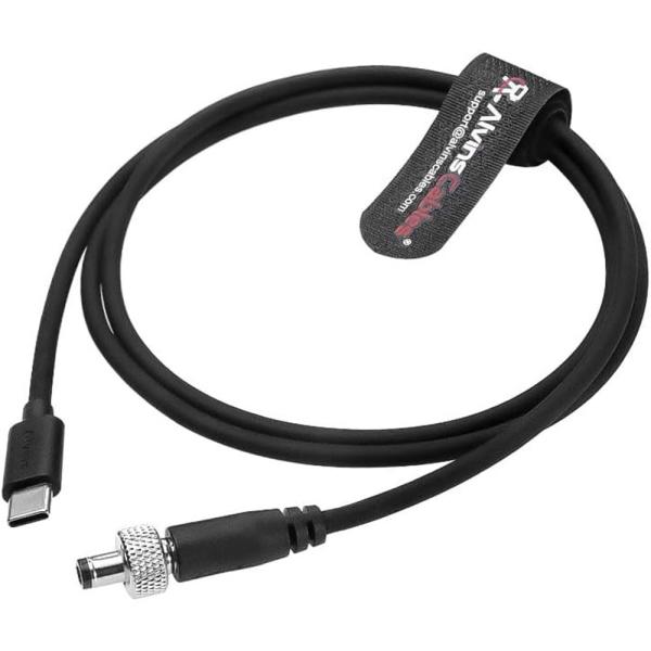 Câble de charge rapide USB C PD vers DC verrouillable Alvin's Cables pour moniteurs vidéo 1M