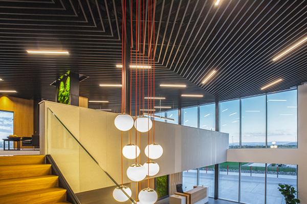 Fireproof Acoustical Square Tube Linear Baffle Ceiling  For Shopping Mall