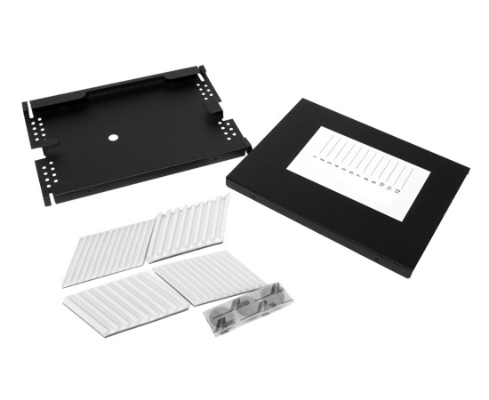 12 Position Fiber Optic Joint Enclosure Adhesive Back Fiber Insert Design