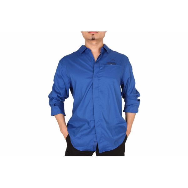 Solid Color Business Men'S Casual Stretch Shirts 59% Cotton 35% Nylon