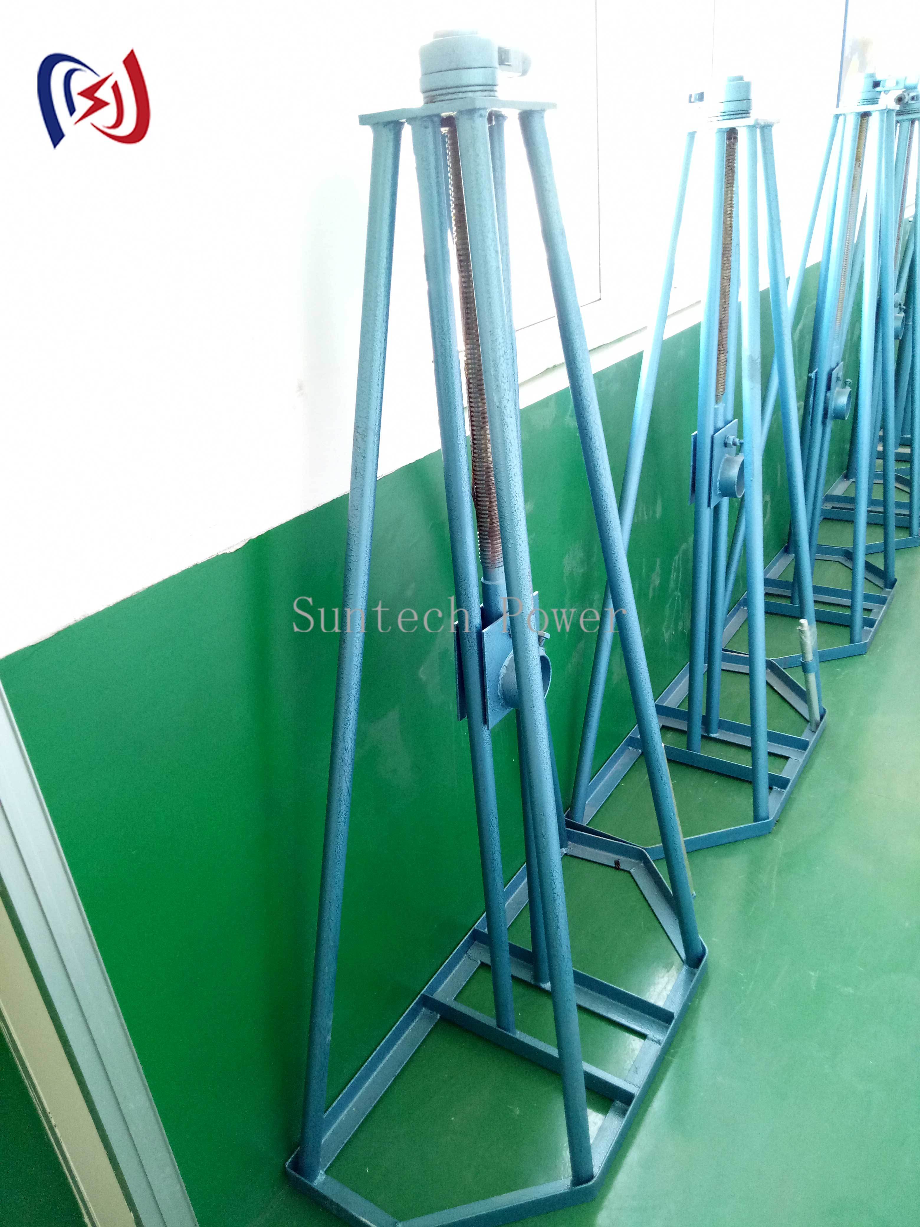 Quick-Setup Cable Reel Stand with 10-50KN Rated Load and 450-1300mm Height Adjustment for Power and Telecom Work