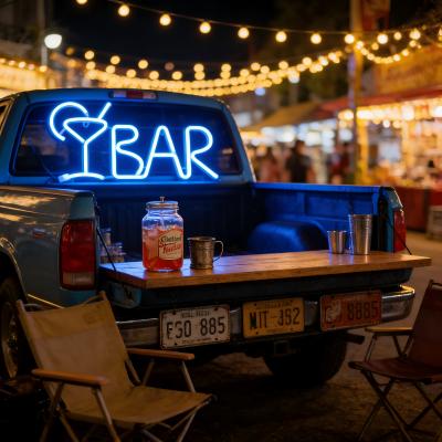 Modern And Eye-catching Business Neon Signs With Plastic And LED Lights For Your Business Visibility