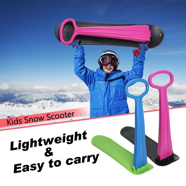 10'' Board Width Kids Plastic Folding Snow Scooter Kick-Scooter Sledge for Children