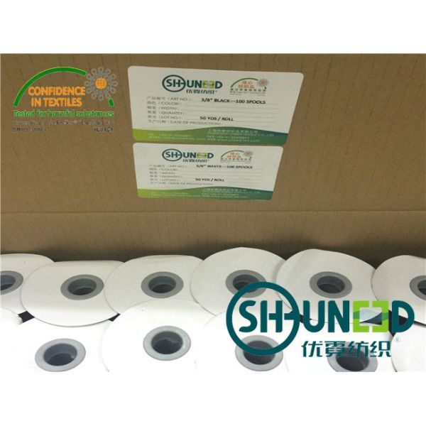 Tissu de interlignage fusible tricoté par tricot blanc 3/8