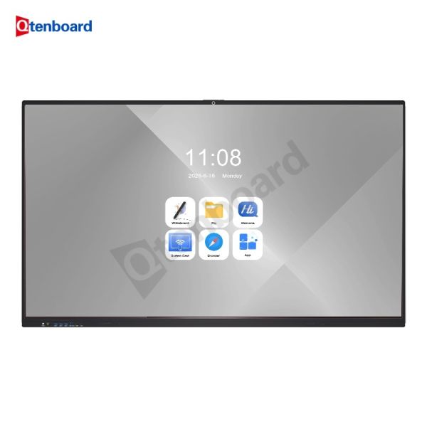 Qtenboard Interactive Touch Panel with 4K Resolution Arabic Display and Infrared Touch Frame for Education