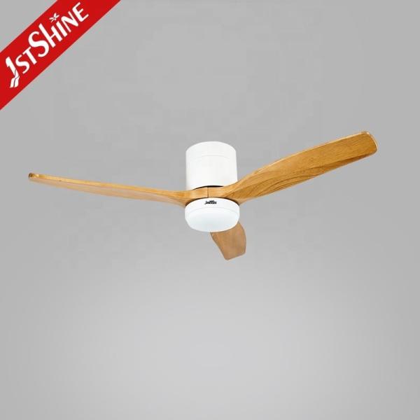Flush Mount Ceiling Fan with Lights and Remote Control 6 Speed Choice Metal Lamp Body