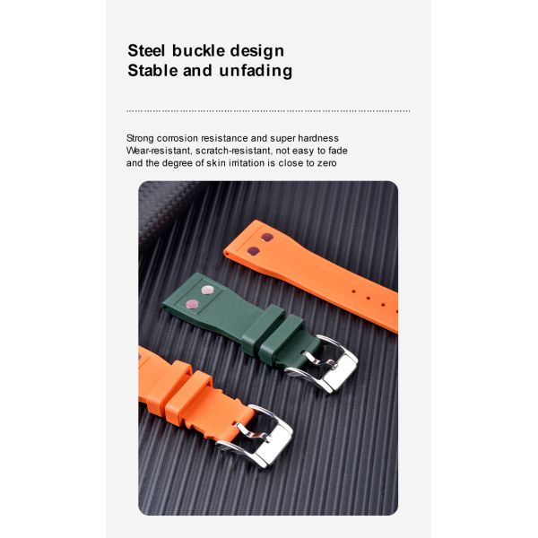 Waterproof Breathable FKM Rubber Watch Strap · Customizable Size And Logo | OEM/ODM - China Wholesaler SHX