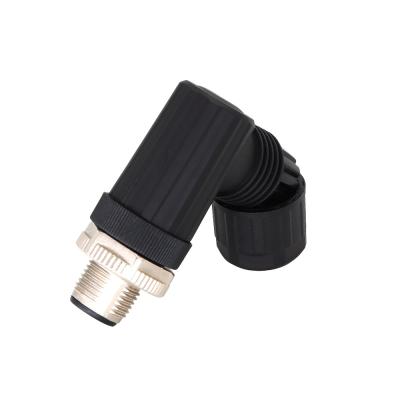 Angled Field Wireable M12 Connectors With Gold Plated Contact Surface IEC 61076-2-101