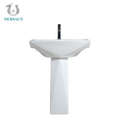 Bathroom Full Pedestal Wash Basin Free Standing Single Hole Multiple Size