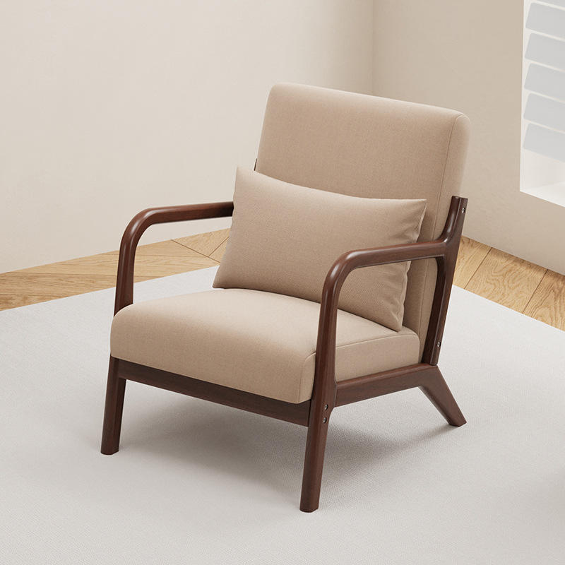 Modern Furniture Recliner Lounge Accent Chair Wood Frame Eco-Friendly Ergonomic Lazy Chair Leisure Armchair Bedroom Hotel