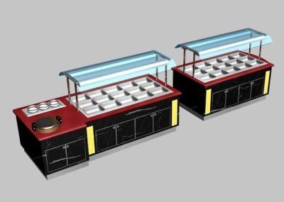 Equipamento comercial 50Hz do bufete com armário, contador quente de mármore do bufete 550L